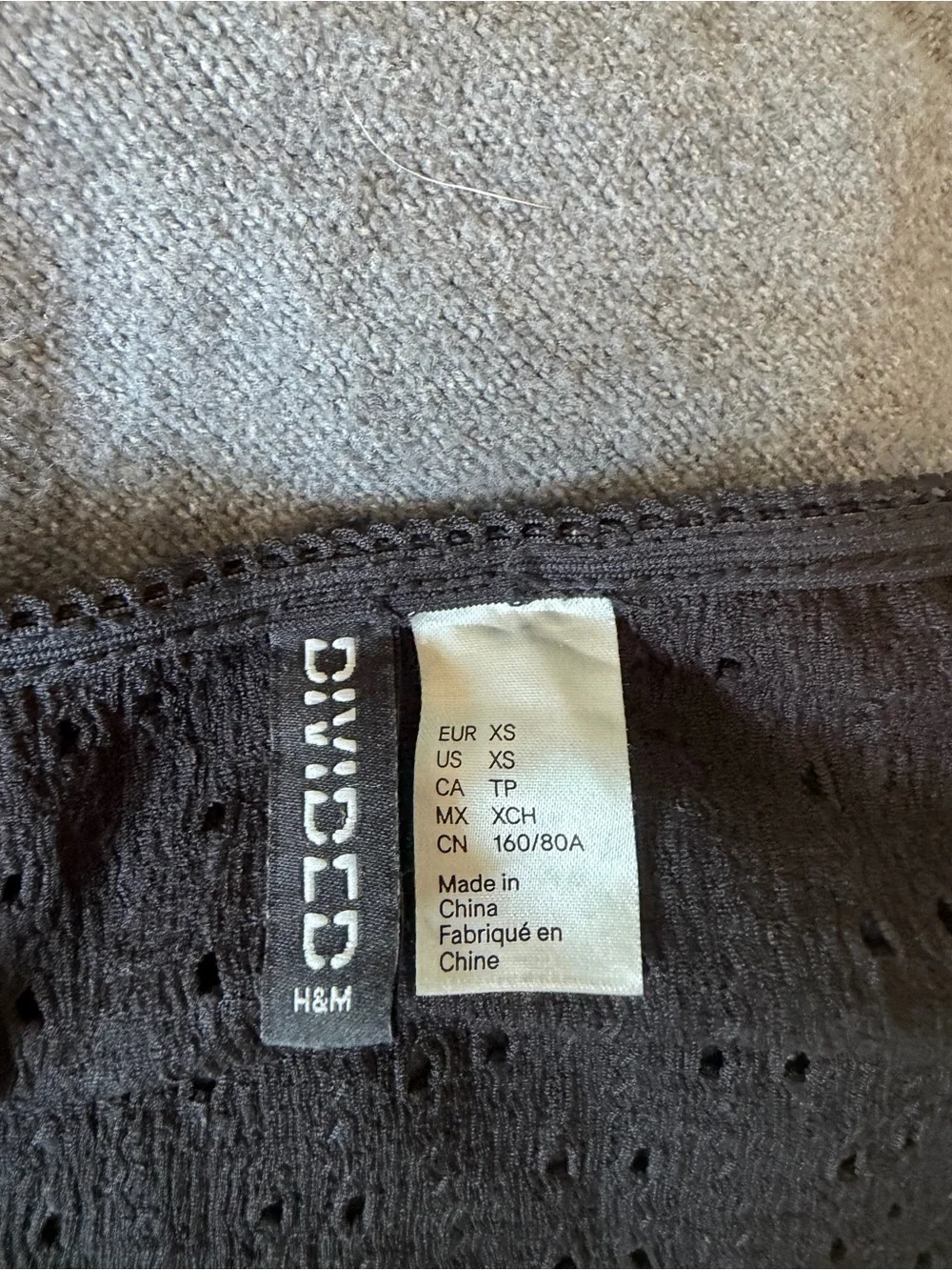 H&M Black Strapless Lace-Effect Corset Bandeau Top - Picture 2 of 2